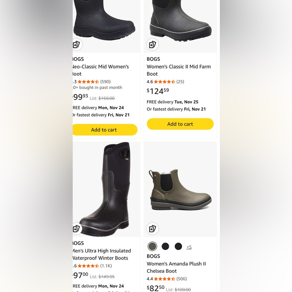 NWT! BOGS Harper Women’s Black Rubber Rain (all weather) Boots - 6 - Picture 10 of 10